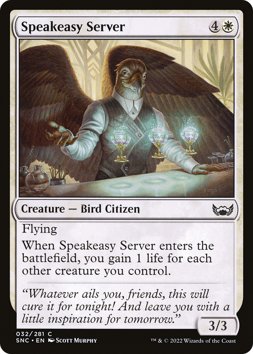 Speakeasy Server (SNC-032) [Streets of New Capenna] Foil MTG Single Wizards of the Coast