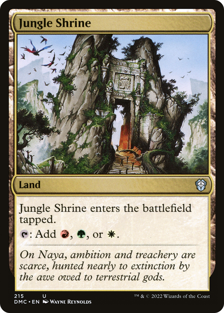 Jungle Shrine (DMC-215) [Dominaria United Commander] MTG Single Wizards of the Coast