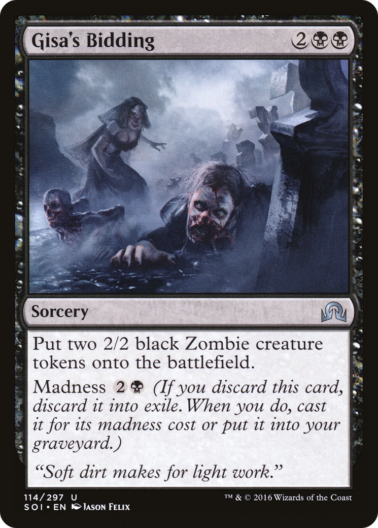 Gisa's Bidding (SOI-114) [Shadows over Innistrad] Foil MTG Single Wizards of the Coast