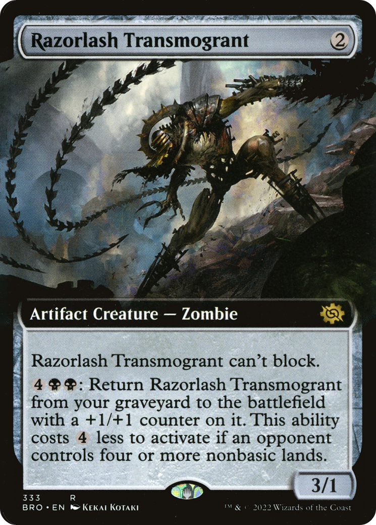 Razorlash Transmogrant (BRO-333) [The Brothers' War] (Extended Art) Foil MTG Single Wizards of the Coast