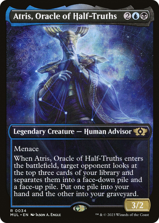 Atris, Oracle of Half-Truths (MUL-034) [Multiverse Legends] (Showcase) MTG Single Wizards of the Coast
