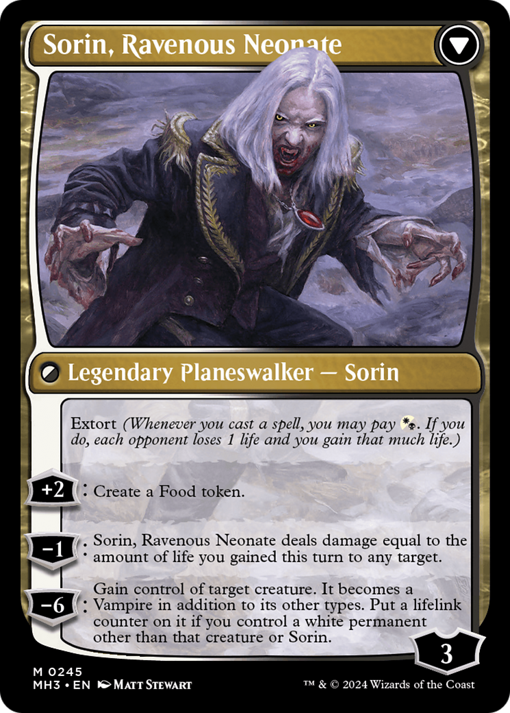 Sorin of House Markov // Sorin, Ravenous Neonate [Modern Horizons 3] MTG Single Magic: The Gathering   