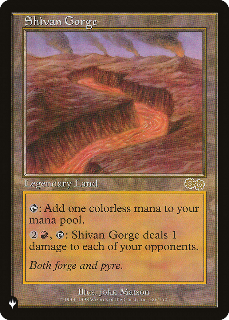 Shivan Gorge (LIST-USG-326) [Mystery Booster] The List MTG Single Wizards of the Coast