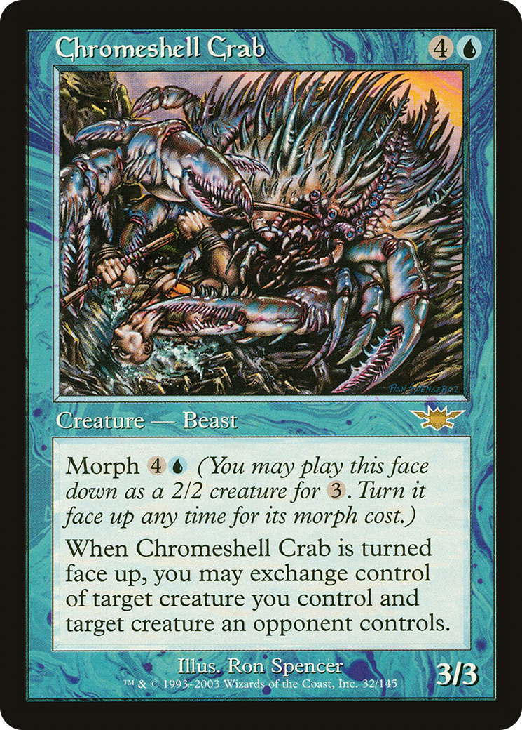 Chromeshell Crab (LGN-032) [Legions] Foil MTG Single Wizards of the Coast