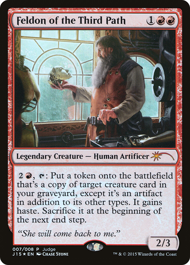 Feldon of the Third Path (JDG-007) [Misc] Judge Gift Cards 2015 Foil MTG Single Wizards of the Coast
