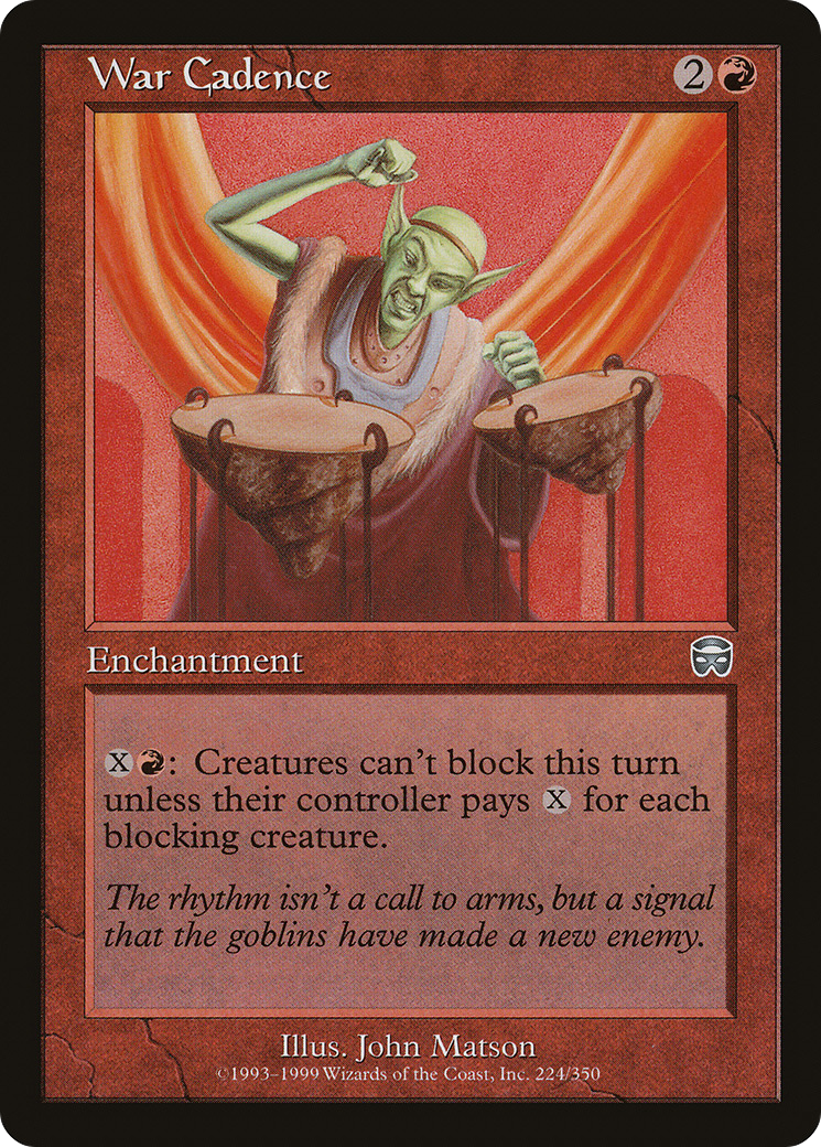 War Cadence (MMQ-224) [Mercadian Masques] Foil MTG Single Wizards of the Coast
