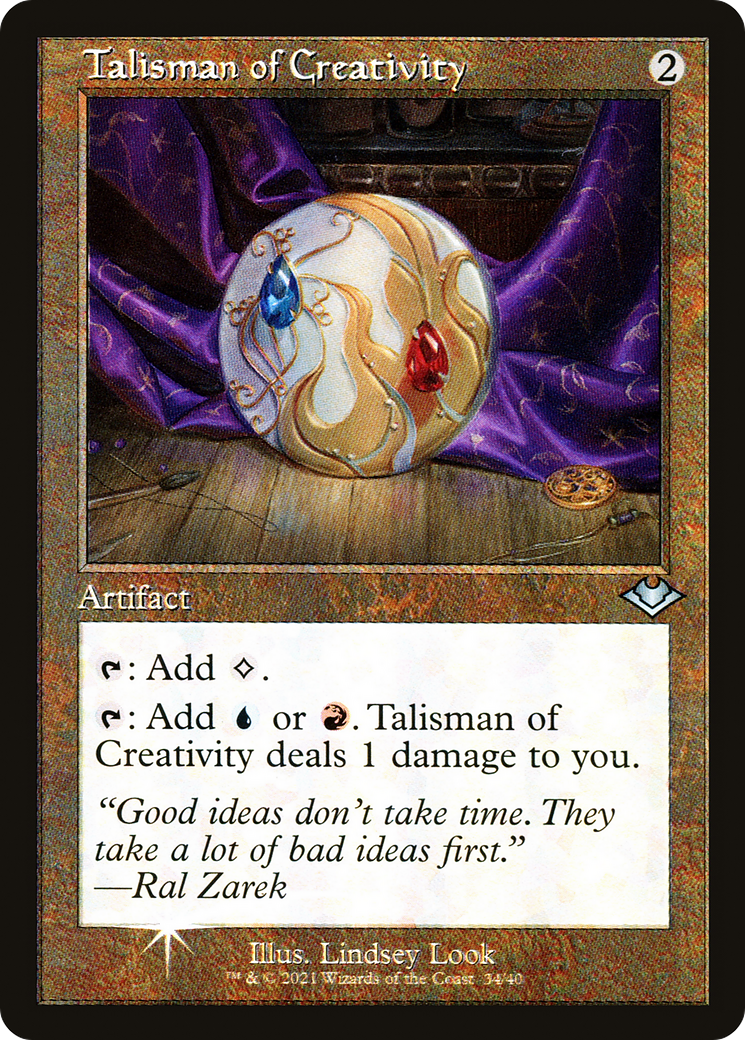 Talisman of Creativity (MH1-034) [Modern Horizons 1 Timeshifts] Foil MTG Single Wizards of the Coast
