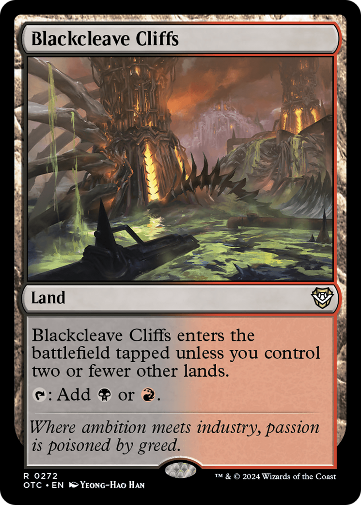 Blackcleave Cliffs (OTC-272) [Outlaws of Thunder Junction Commander] MTG Single Wizards of the Coast