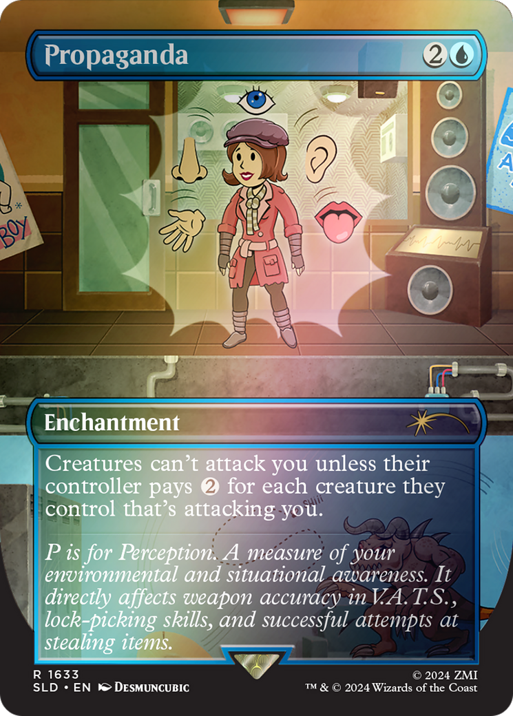 Propaganda (1633) (Rainbow Foil) (SLD-1633) [Secret Lair Drop] (Borderless) Foil