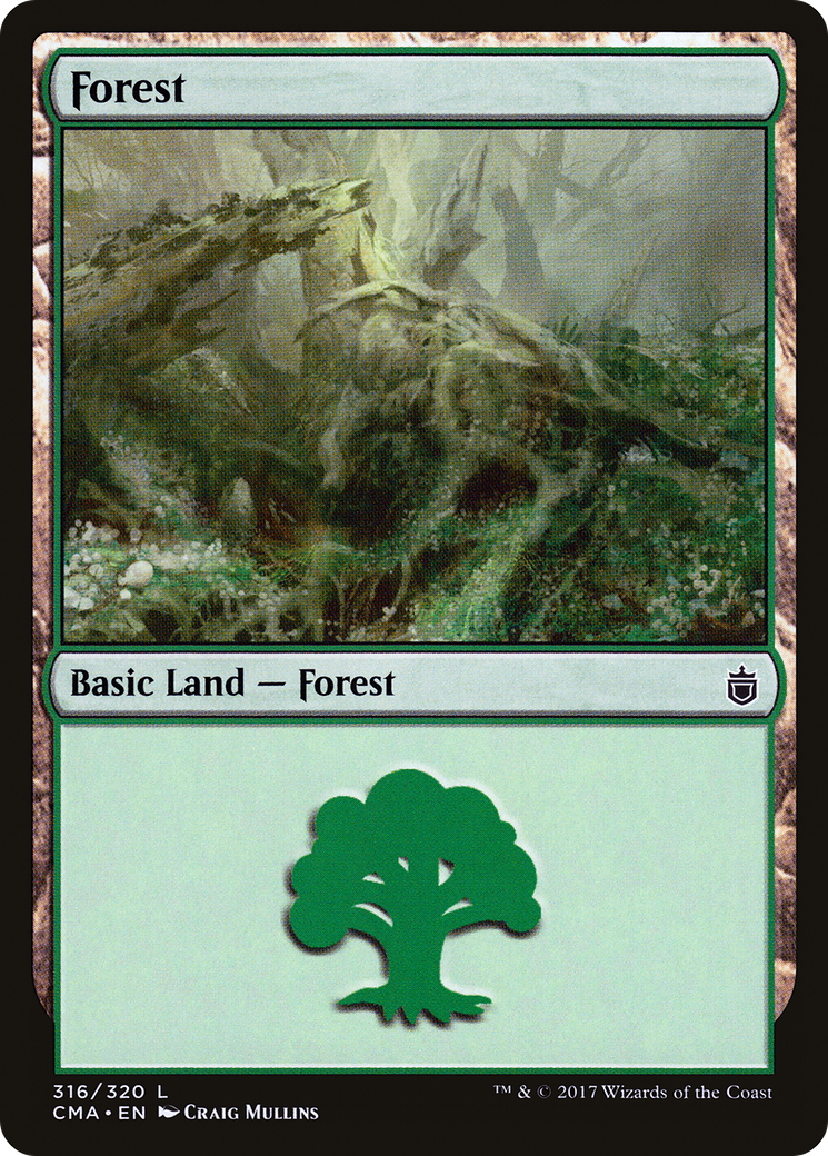 Forest (CMA-316) [Commander Anthology] MTG Single Wizards of the Coast