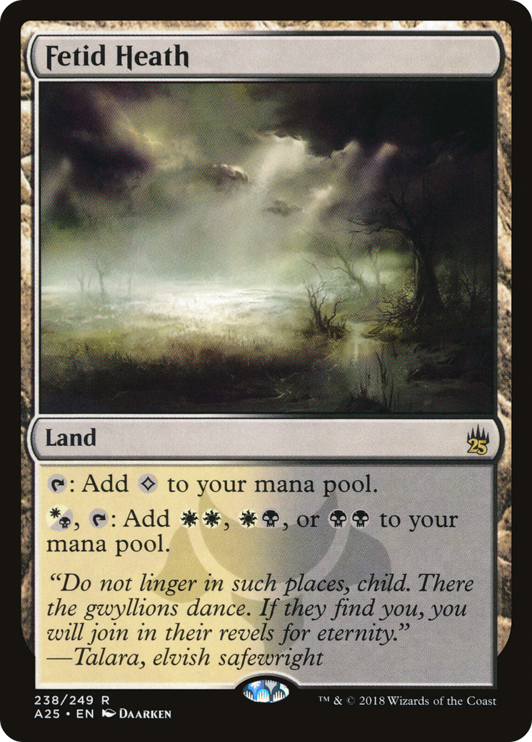 Fetid Heath (A25-238) [Masters 25] Foil MTG Single Wizards of the Coast