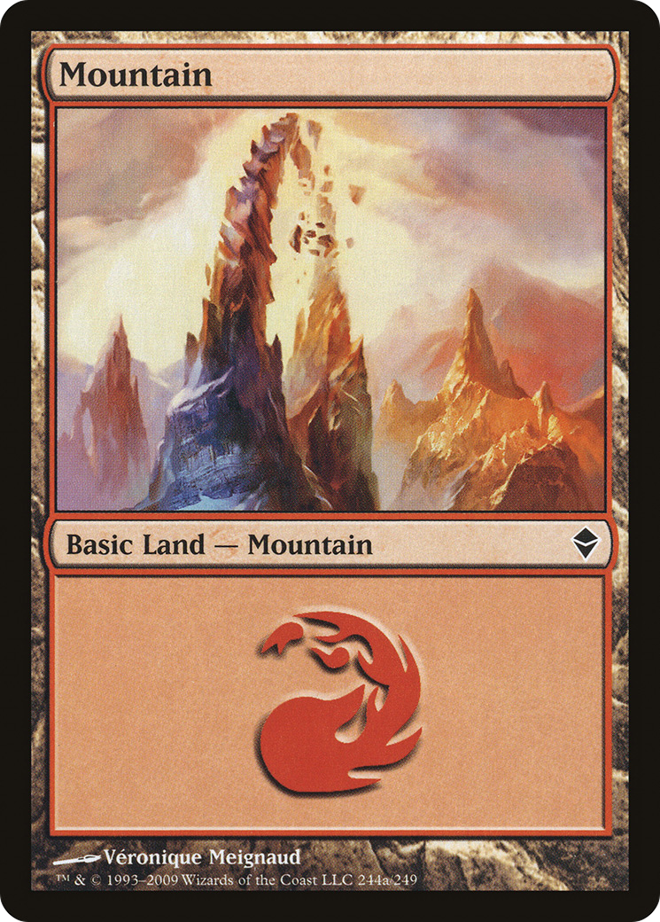 Mountain (244a) (ZEN-244A) [Zendikar] MTG Single Wizards of the Coast
