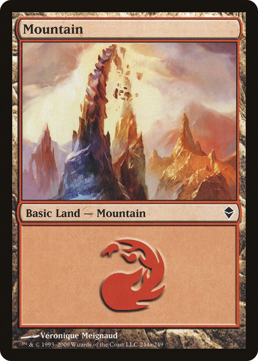 Mountain (244a) (ZEN-244A) [Zendikar] MTG Single Wizards of the Coast