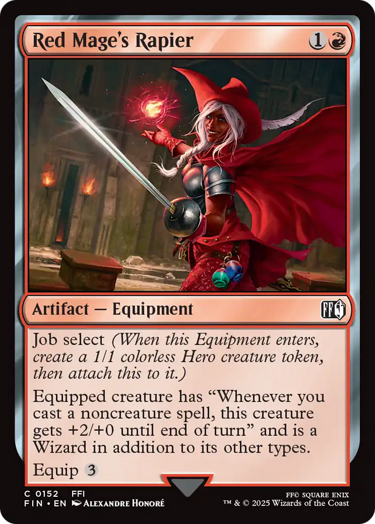 Red Mage's Rapier (FIN-152) [FINAL FANTASY] Foil MTG Single Wizards of the Coast
