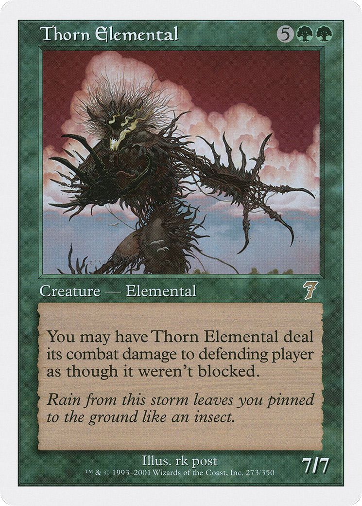 Thorn Elemental (7ED-273) [Seventh Edition] MTG Single Wizards of the Coast