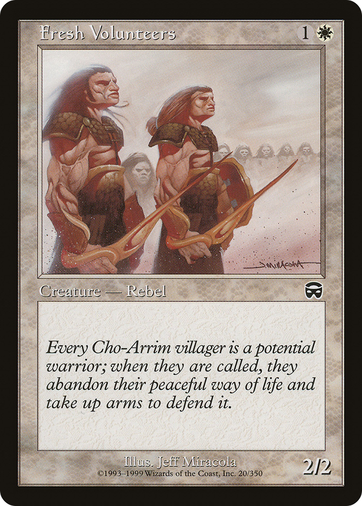Fresh Volunteers (MMQ-020) [Mercadian Masques] MTG Single Wizards of the Coast
