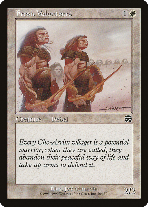 Fresh Volunteers (MMQ-020) [Mercadian Masques] MTG Single Wizards of the Coast