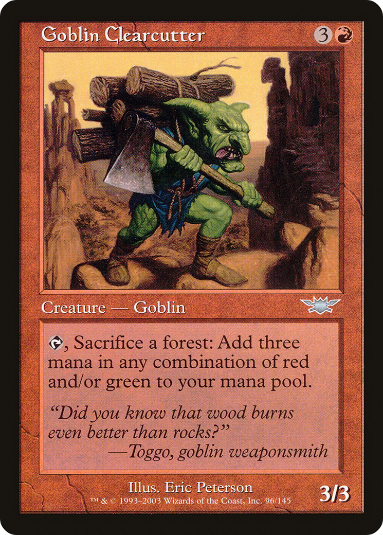 Goblin Clearcutter (LGN-096) [Legions] MTG Single Wizards of the Coast