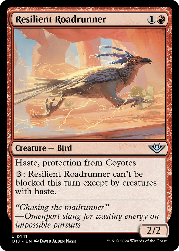 Resilient Roadrunner (OTJ-141) [Outlaws of Thunder Junction] MTG Single Wizards of the Coast
