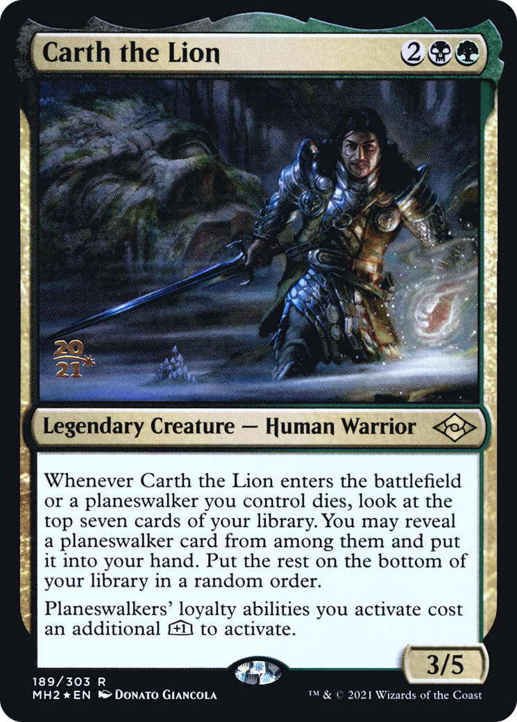 Carth the Lion (PRE-189) [Modern Horizons 2 Promos] Foil MTG Single Wizards of the Coast