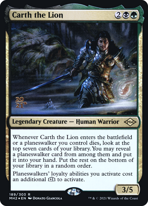 Carth the Lion (PRE-189) [Modern Horizons 2 Promos] Foil MTG Single Wizards of the Coast