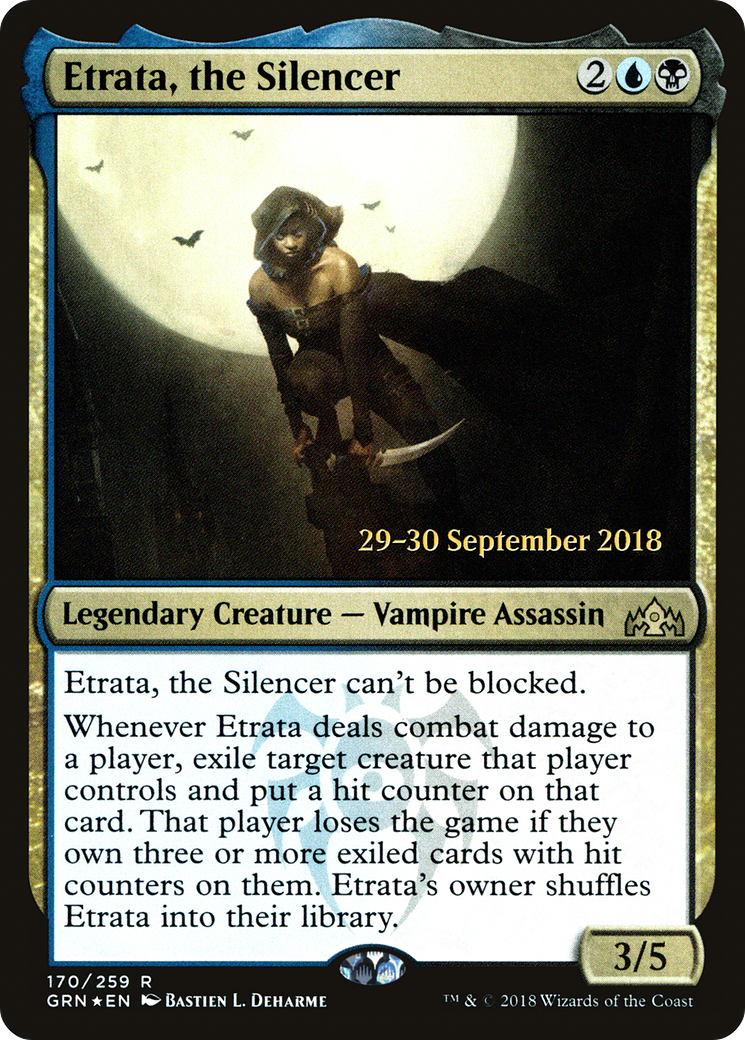 Etrata, the Silencer (PRE-170) [Guilds of Ravnica Promos] Foil MTG Single Wizards of the Coast