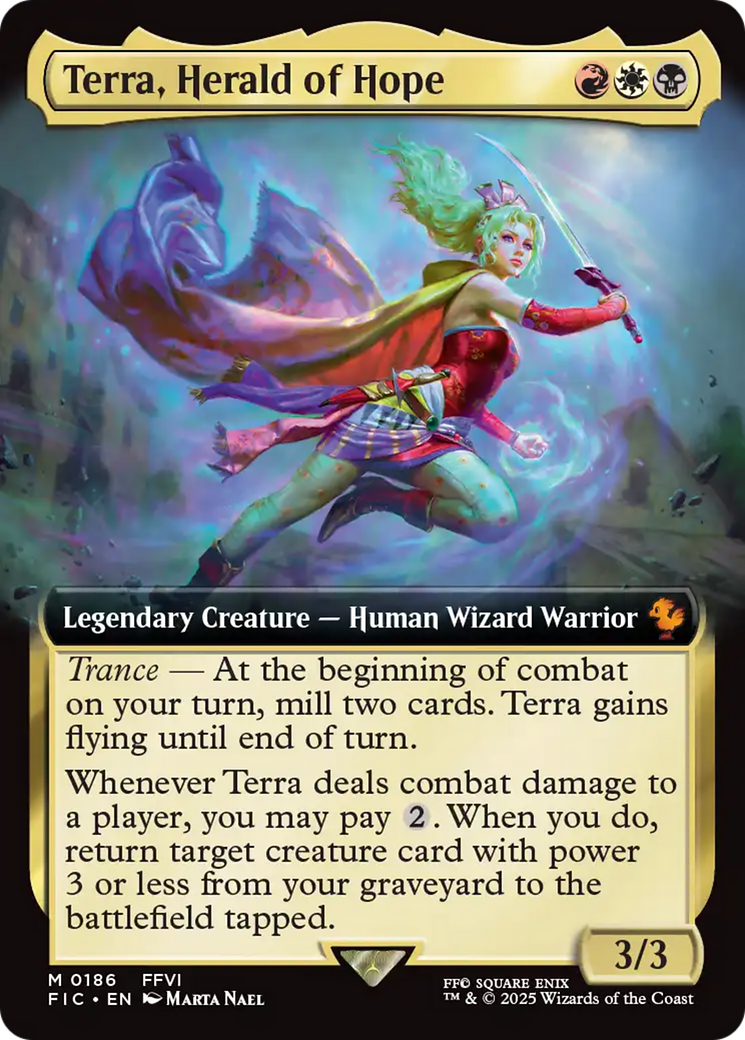 Terra, Herald of Hope (FIC-186) [Commander: FINAL FANTASY] (Extended Art) MTG Single Wizards of the Coast