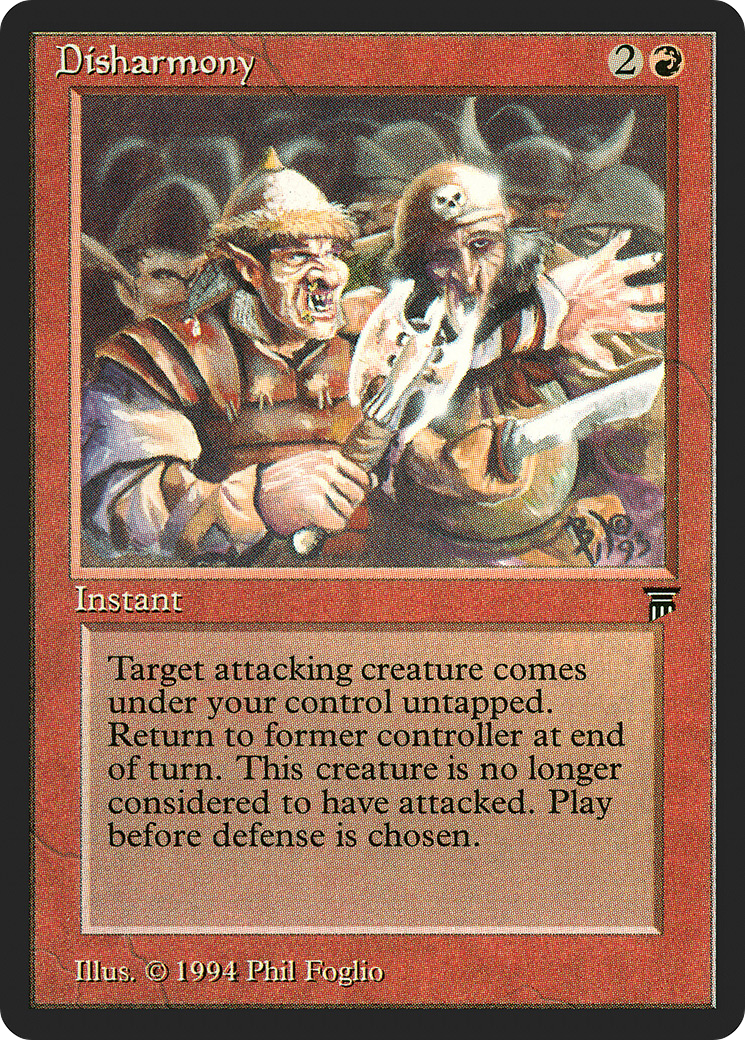 Disharmony (LEG-) [Oldschool] Legends MTG Single Wizards of the Coast