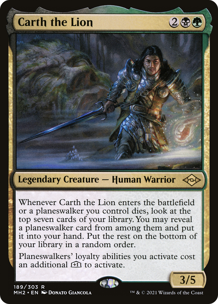 Carth the Lion (MH2-189) [Modern Horizons 2] Foil MTG Single Wizards of the Coast