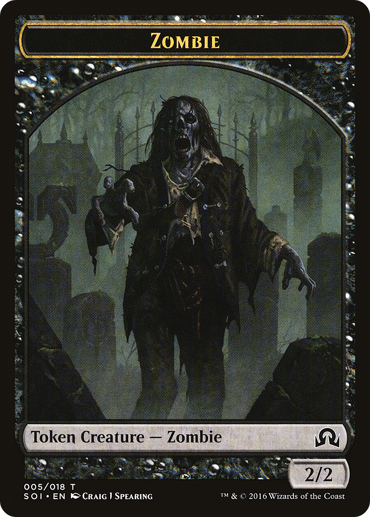 Zombie Token (SOI-005) [Tokens] Shadows over Innistrad Tokens MTG Single Wizards of the Coast