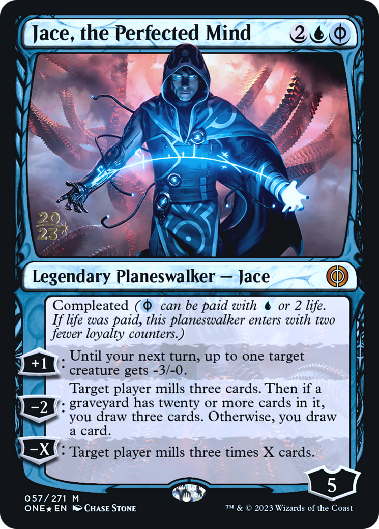 Jace, the Perfected Mind (PRE-057) [Phyrexia: All Will Be One Promos] Foil MTG Single Wizards of the Coast