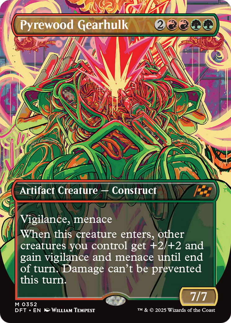 Pyrewood Gearhulk (DFT-352) [Aetherdrift] (Borderless) MTG Single Wizards of the Coast