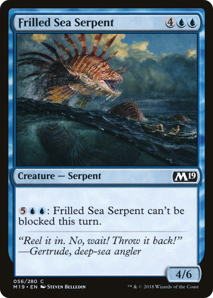 Frilled Sea Serpent (M19-056) [Core Set 2019] MTG Single Wizards of the Coast