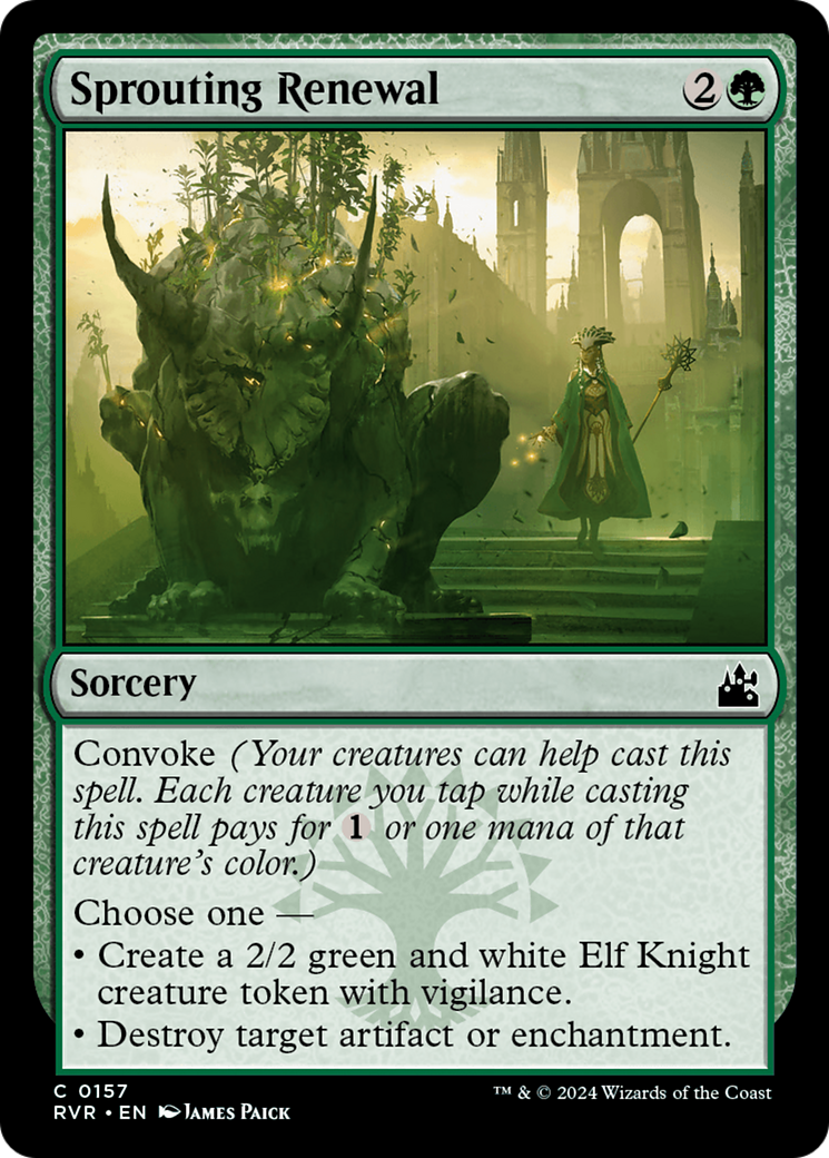 Sprouting Renewal (RVR-157) [Ravnica Remastered] Foil MTG Single Wizards of the Coast