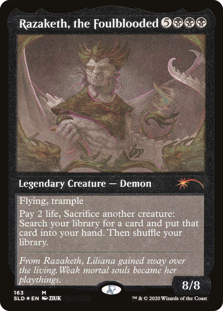 Razaketh, the Foulblooded (SLD-163★) [Secret Lair] Drop Etched Foil MTG Single Wizards of the Coast