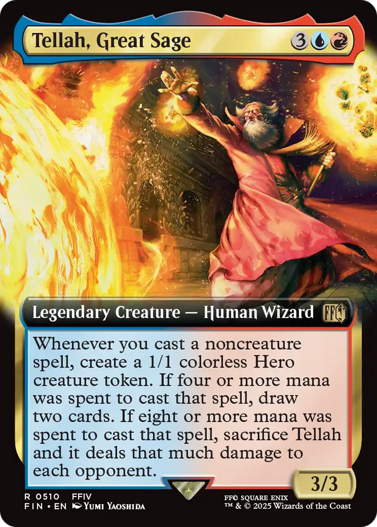 Tellah, Great Sage (FIN-510) [FINAL FANTASY] (Extended Art) MTG Single Wizards of the Coast