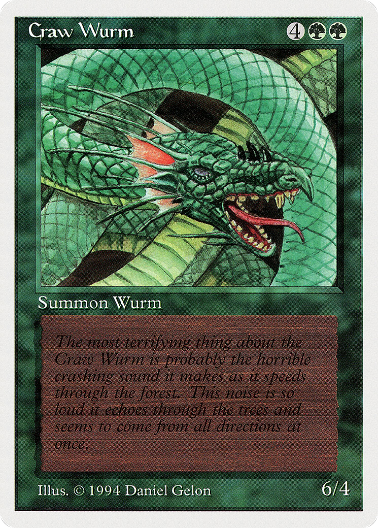 Craw Wurm (SUM-190) [Misc] Summer Magic / Edgar MTG Single Wizards of the Coast