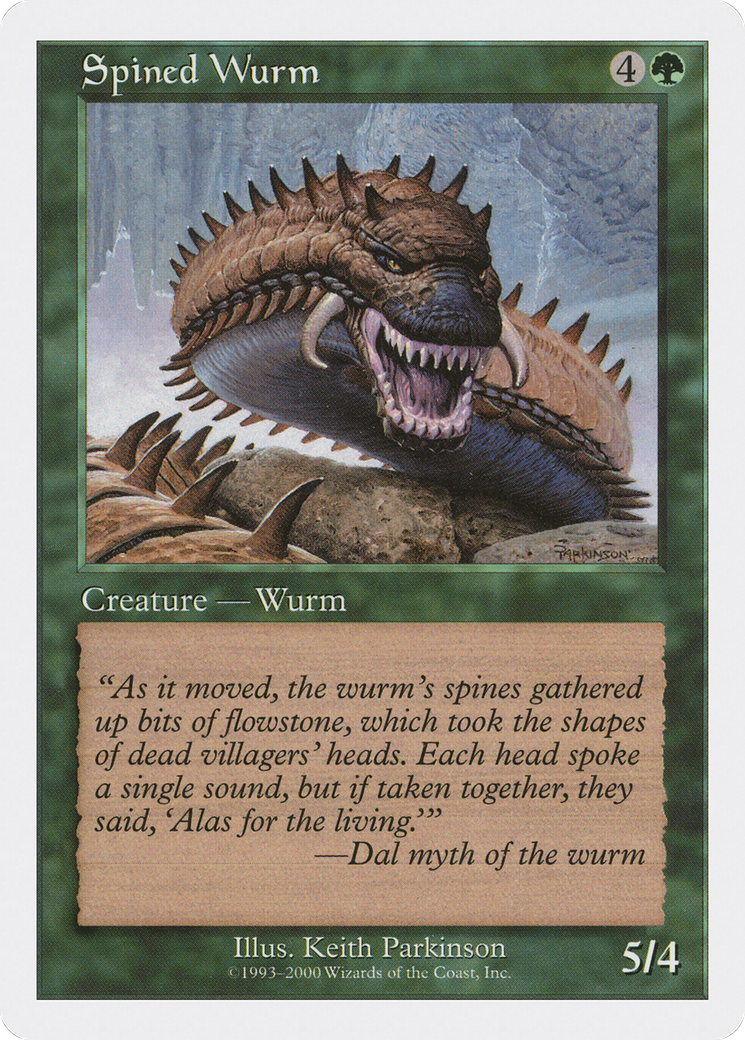 Spined Wurm (MEDIA-2001-1) [Misc] Media and Collaboration Promos MTG Single Wizards of the Coast