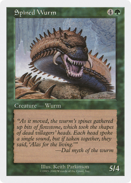 Spined Wurm (MEDIA-2001-1) [Misc] Media and Collaboration Promos MTG Single Wizards of the Coast