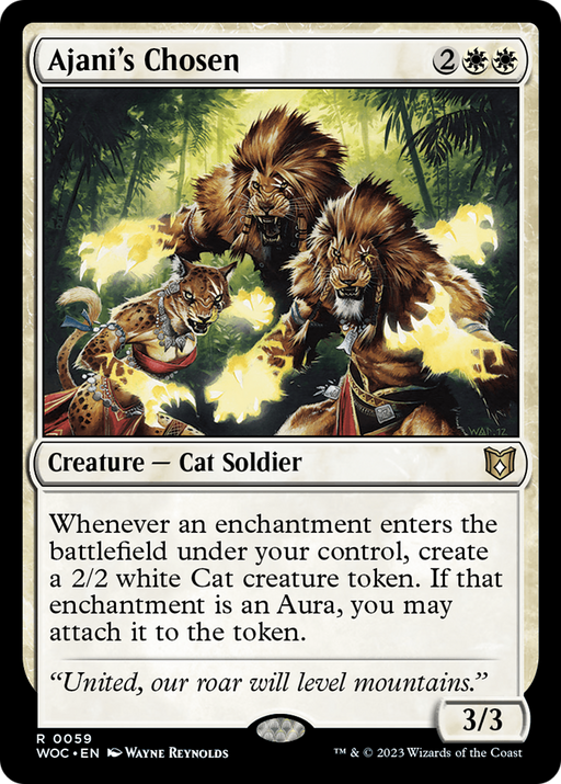 Ajani's Chosen (WOC-059) [Wilds of Eldraine Commander] MTG Single Wizards of the Coast