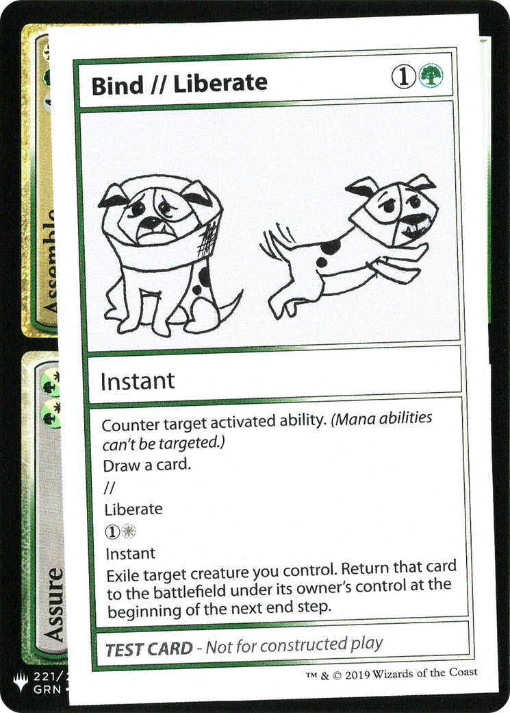 Bind // Liberate (CMB1-) [Mystery Booster] Playtest Cards 2019 MTG Single Wizards of the Coast