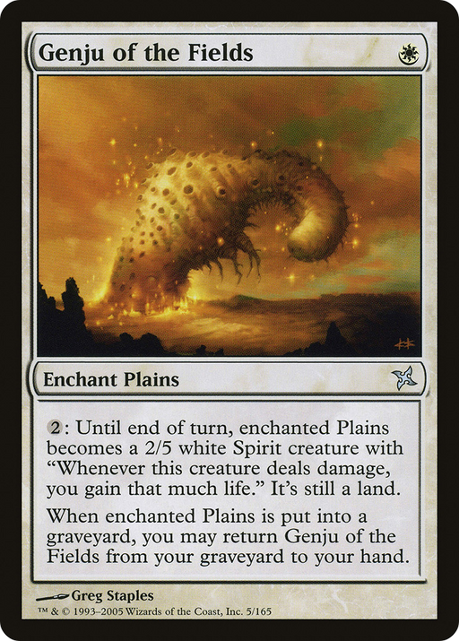 Genju of the Fields (BOK-005) [Betrayers of Kamigawa] MTG Single Wizards of the Coast