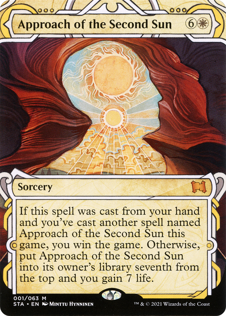 Approach of the Second Sun (STA-001) [Strixhaven Mystical Archive] (Showcase) (Borderless) Foil MTG Single Wizards of the Coast