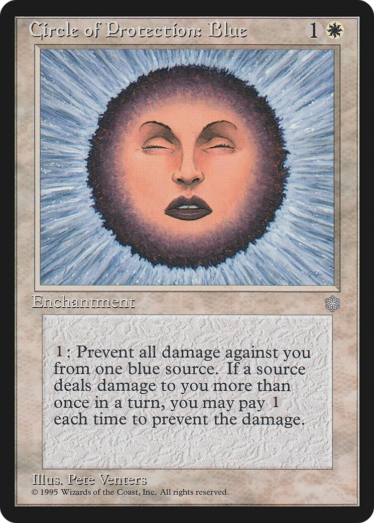 Circle of Protection: Blue (ICE-) [Ice Age] MTG Single Wizards of the Coast