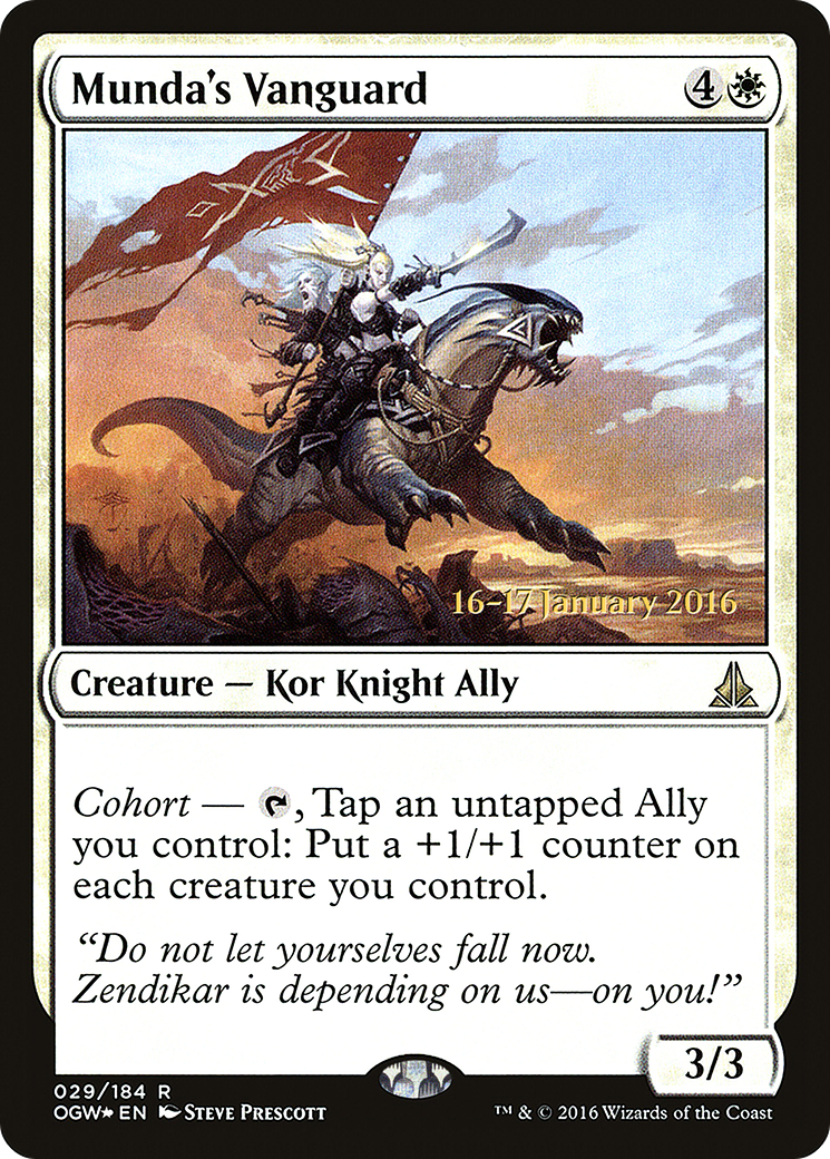 Munda's Vanguard (PRE-029) [Oath of the Gatewatch Promos] Foil MTG Single Wizards of the Coast