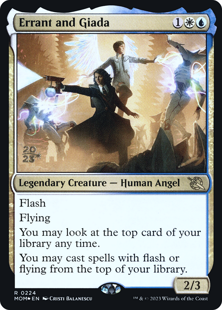 Errant and Giada (PRE-224S) [March of the Machine Promos] Foil MTG Single Wizards of the Coast