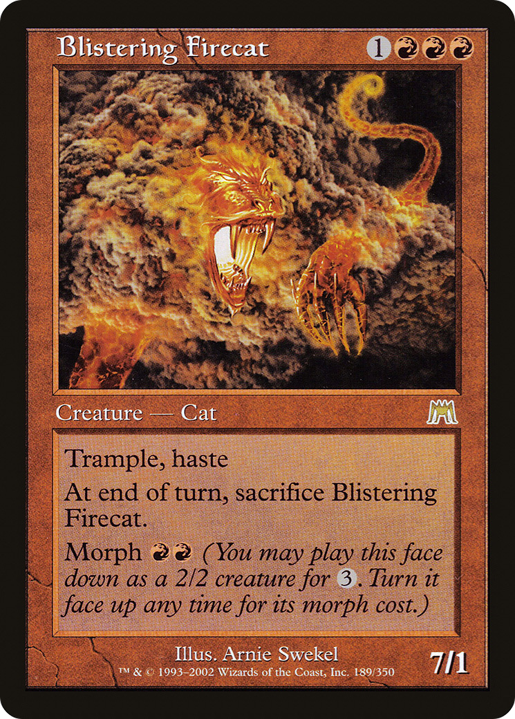 Blistering Firecat (ONS-189) [Onslaught] MTG Single Wizards of the Coast