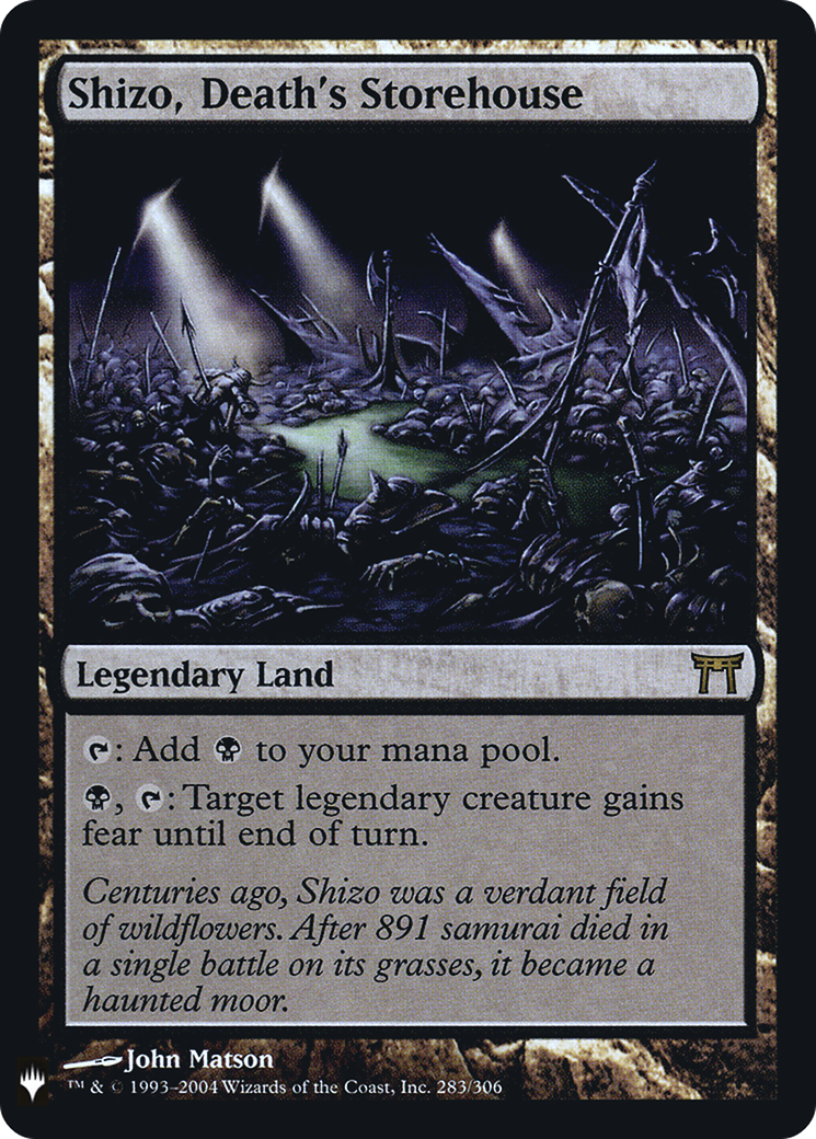 Shizo, Death's Storehouse (LIST-283) [Mystery Booster] The List Foil MTG Single Wizards of the Coast
