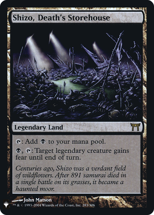 Shizo, Death's Storehouse (LIST-283) [Mystery Booster] The List Foil MTG Single Wizards of the Coast