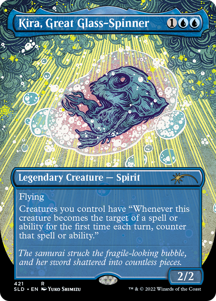 Kira, Great Glass-Spinner (SLD-421) [Secret Lair] Drop (Borderless) Foil MTG Single Wizards of the Coast